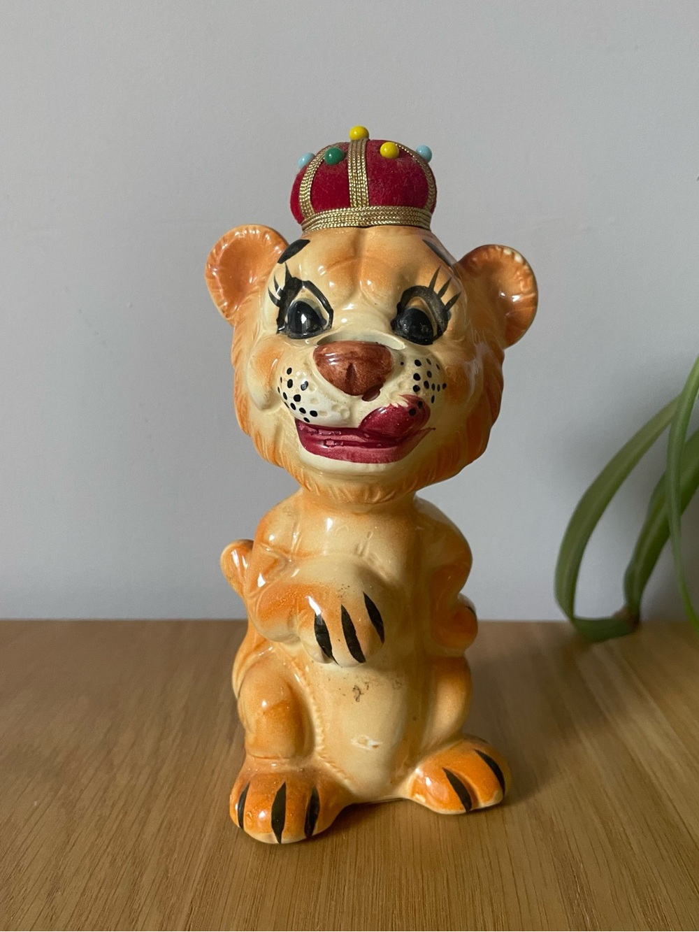 Vintage 1950s Davar Originals Ceramic Lion Sewing Caddie Japan MCM Kitsch